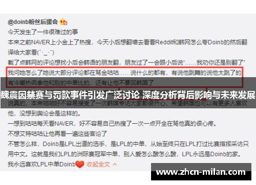 魏震因禁赛与罚款事件引发广泛讨论 深度分析背后影响与未来发展